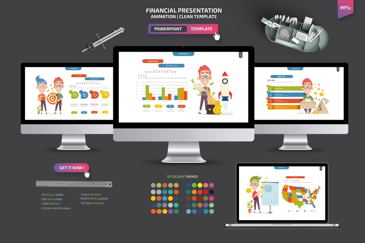Template PowerPoint Keuangan yang Menarik dan Profesional