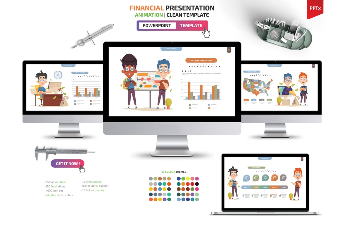 Template Powerpoint Presentasi Keuangan yang Menarik dan Profesional