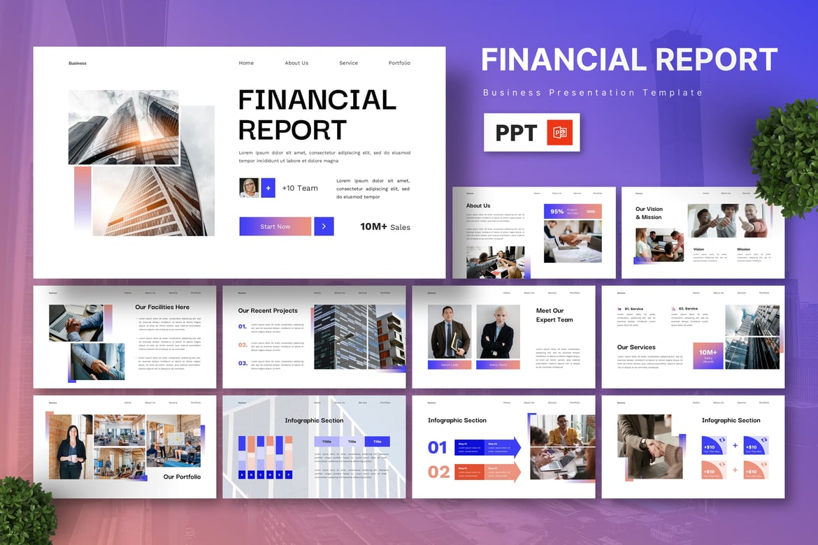 Template Presentasi Keuangan - PowerPoint Profesional