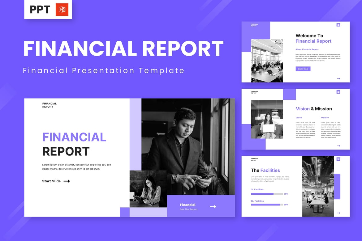 Template PowerPoint Laporan Keuangan yang Modern dan Menarik