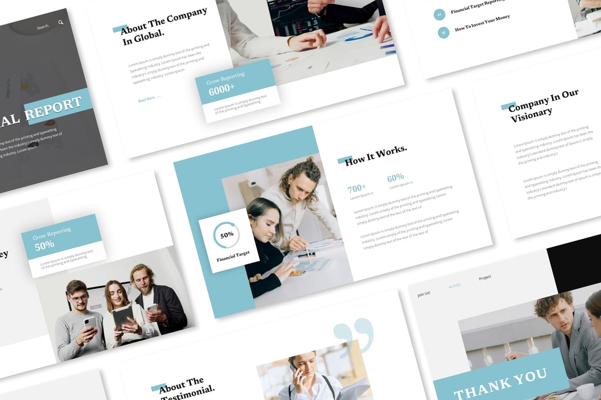 Template Presentasi PowerPoint Laporan Keuangan yang Menarik