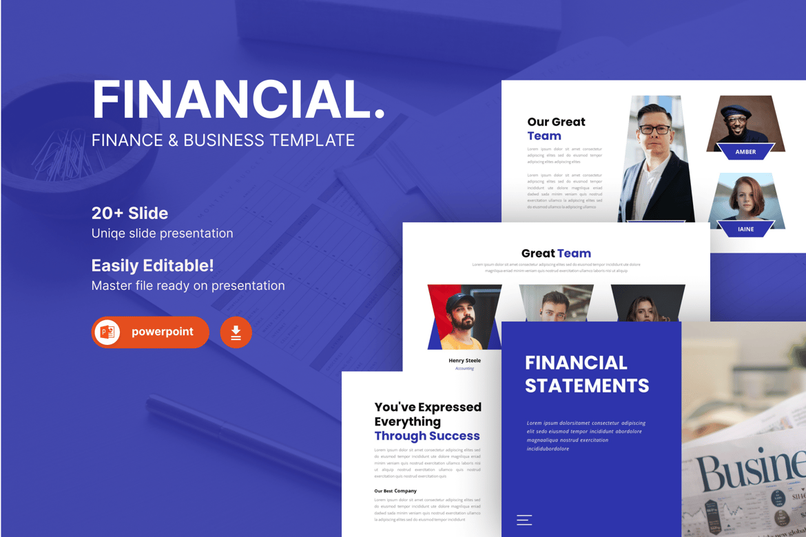 Template Presentasi PowerPoint Laporan Keuangan yang Menarik dan Profesional