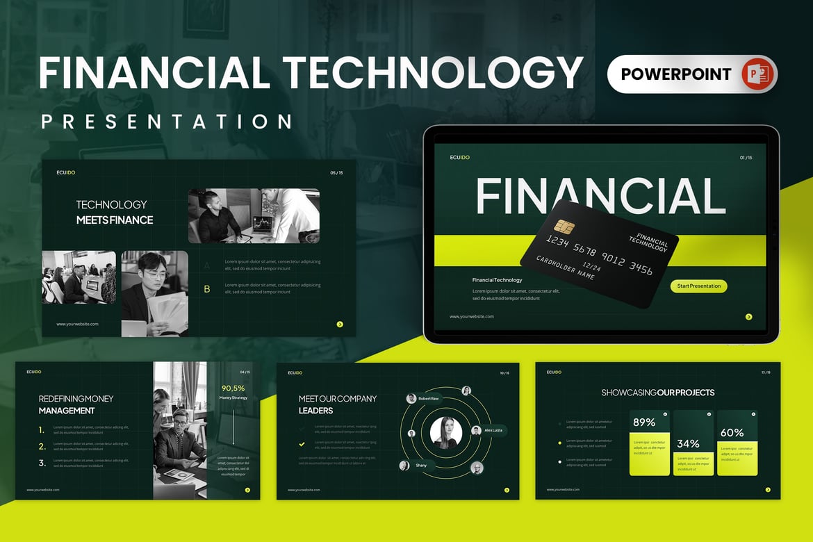 Template Presentasi Keuangan Modern dan Stylish