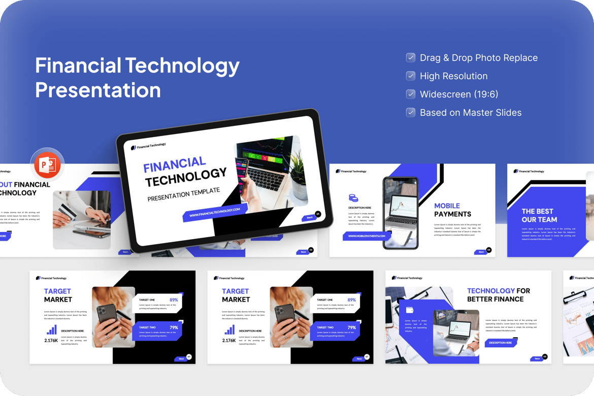 Template Presentasi Teknologi Keuangan yang Menarik
