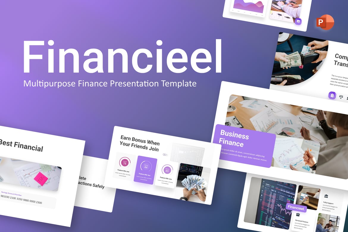 Template PowerPoint Bisnis Keuangan yang Menarik dan Profesional