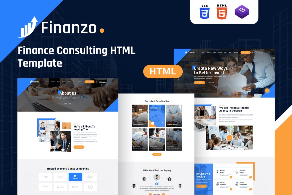 Finanzo | Template Website HTML Modern untuk Bisnis Keuangan dan Konsultasi