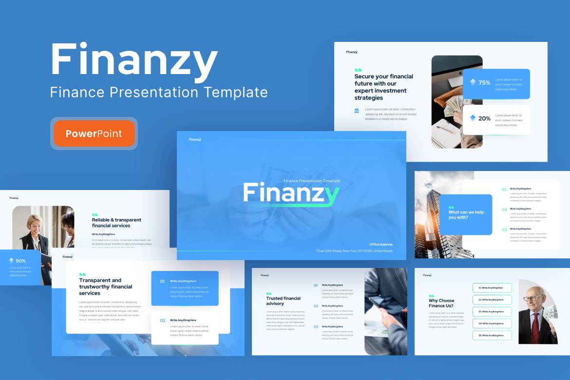 Finanzy - Template PowerPoint Keuangan yang Menarik