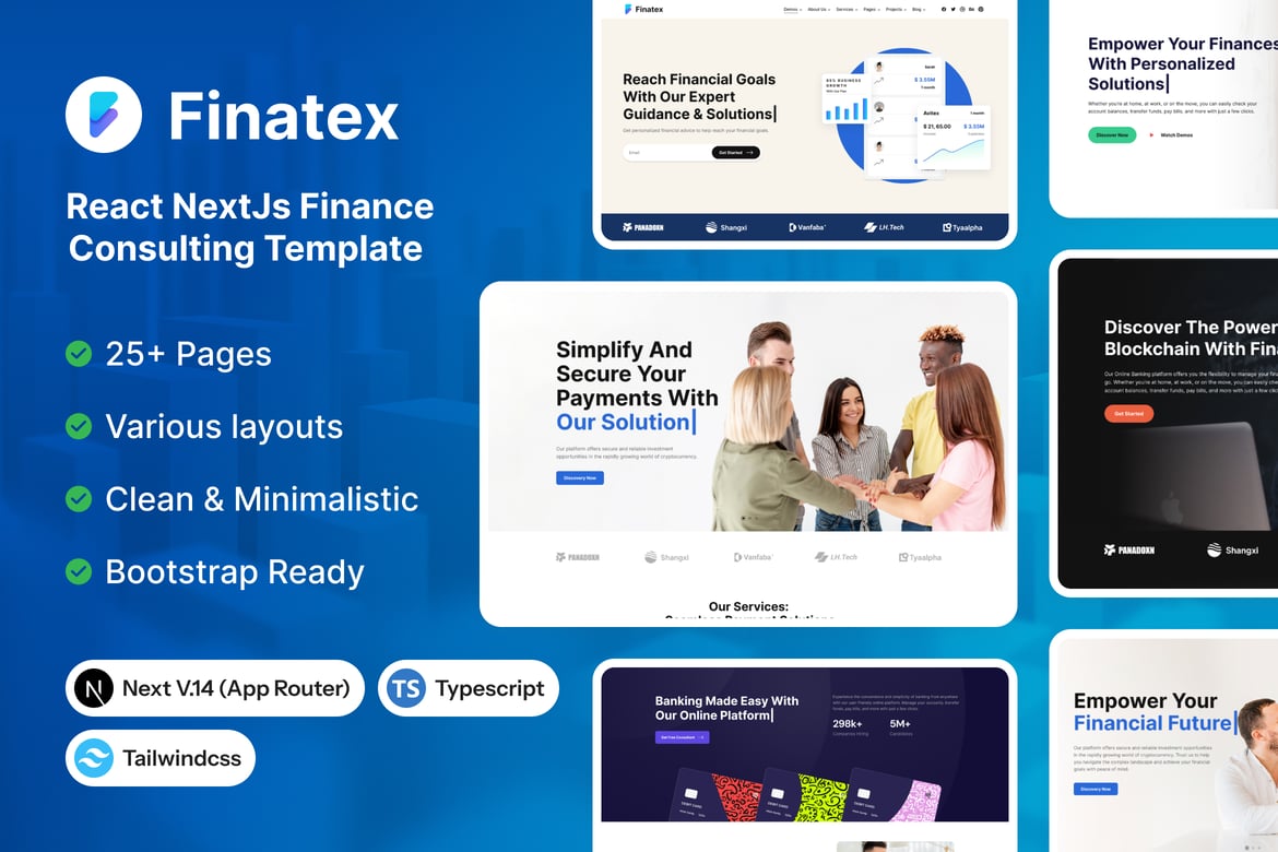 Finatex - Template Website Konsultasi Keuangan Berbasis React NextJs