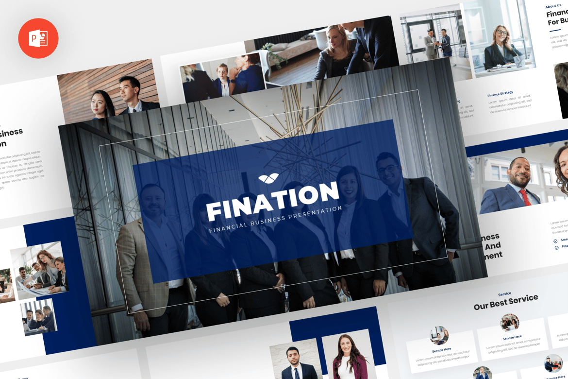 Fination - Template Powerpoint Keuangan Modern dan Profesional