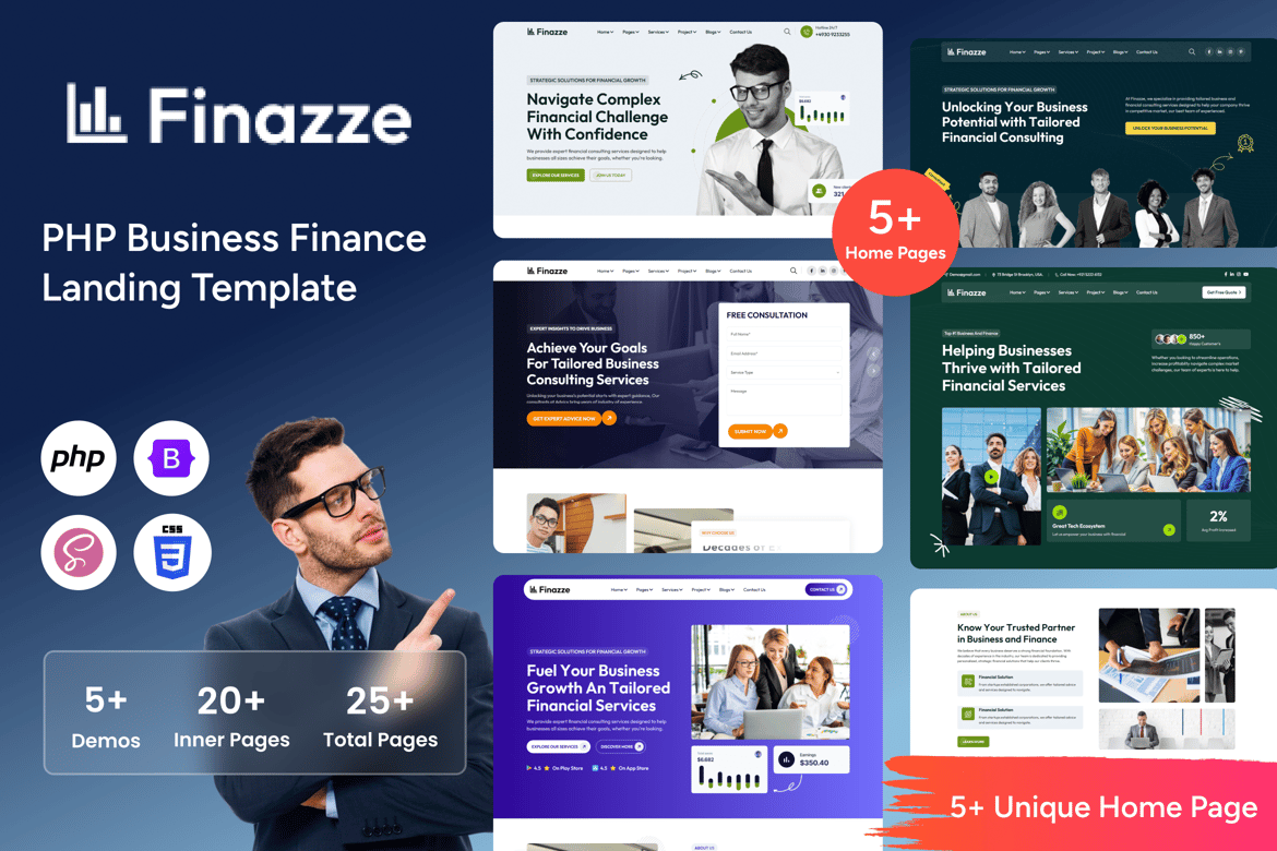 Finazze - Template Website Bisnis dan Keuangan yang Responsif