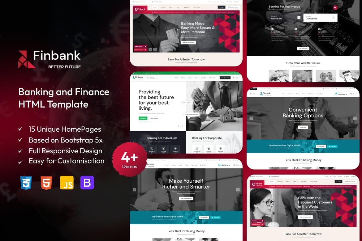 Finbank - Template Website Modern untuk Perbankan dan Keuangan