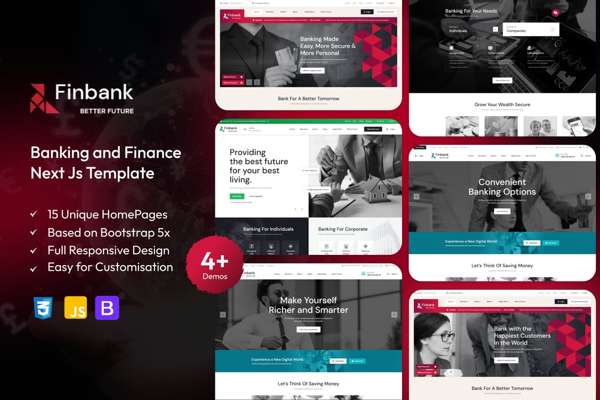 Finbank - Template Website Modern untuk Perbankan dan Keuangan