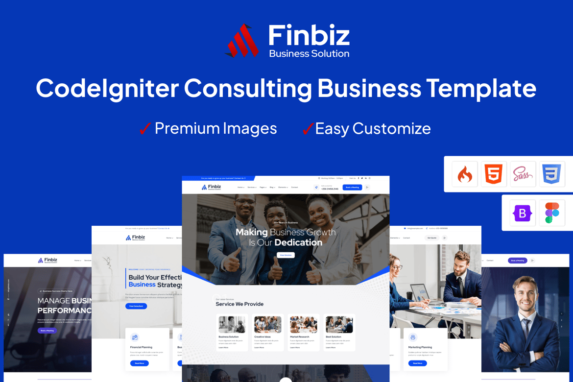 Finbiz - Template Website Konsultasi Profesional Berbasis CodeIgniter