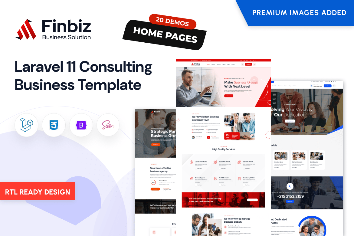 Finbiz - Template Website Konsultasi Bisnis Laravel yang Profesional