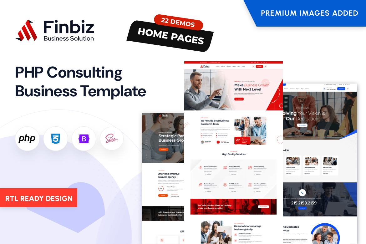 Finbiz - Template Website Konsultasi PHP yang Profesional dan Modern