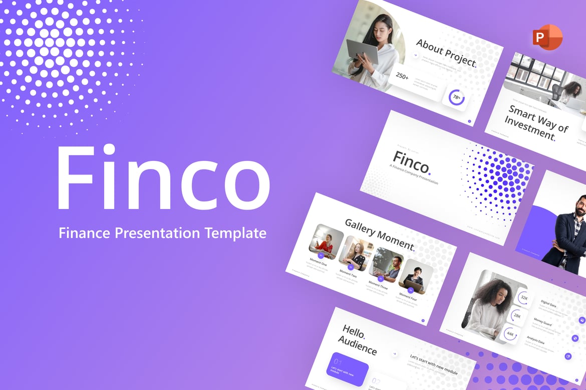 Template PowerPoint Keuangan Finco yang Modern dan Elegan