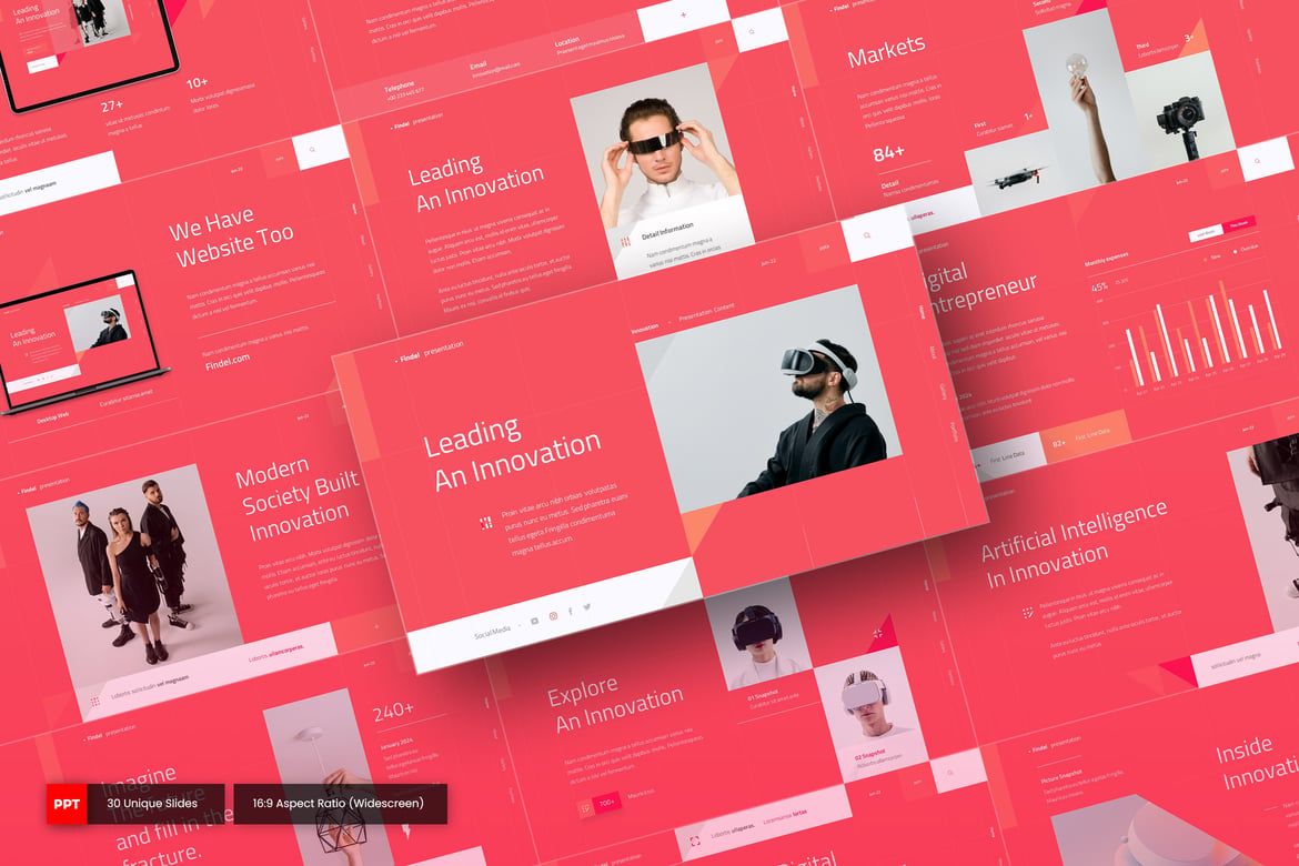 Template PowerPoint Inovasi Bisnis - Findel yang Menarik