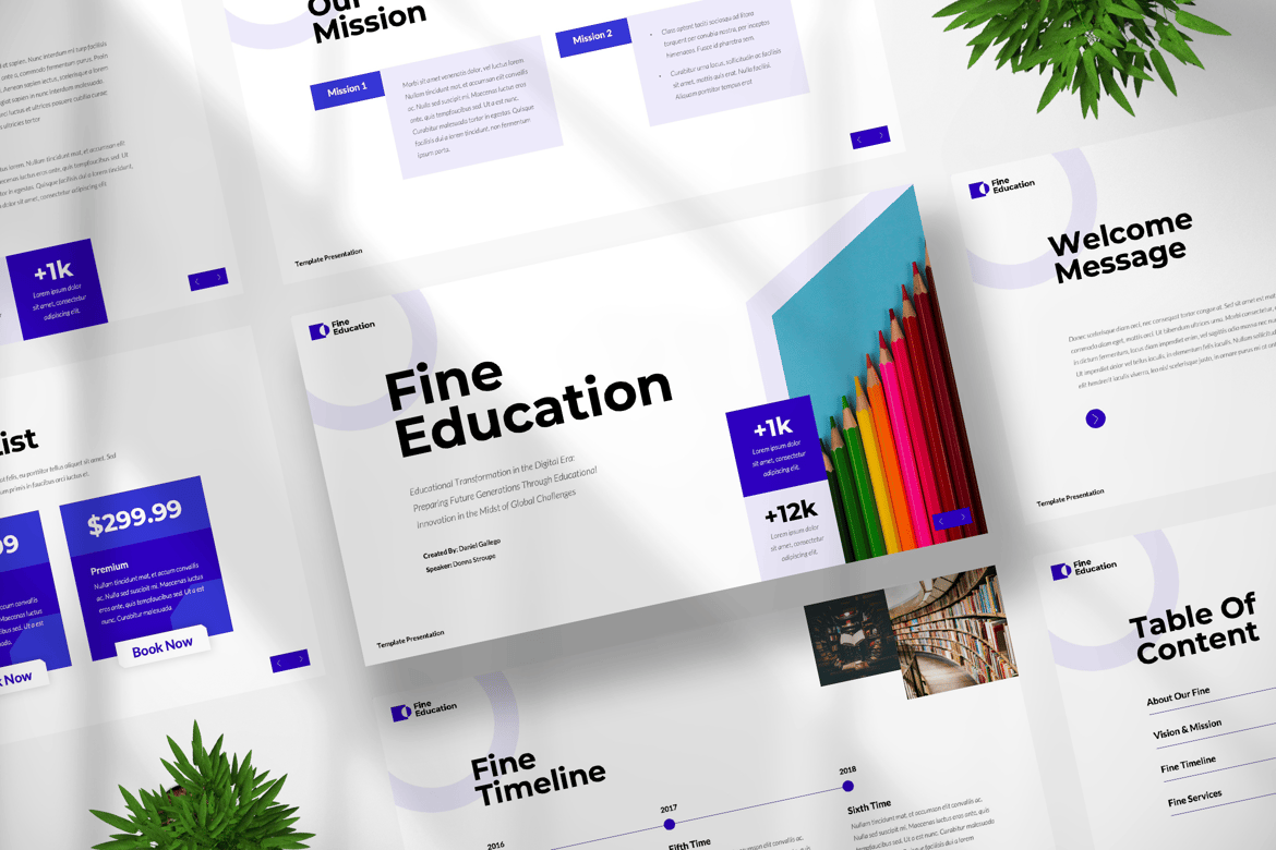 Template PowerPoint Edukasi yang Elegan dan Modern