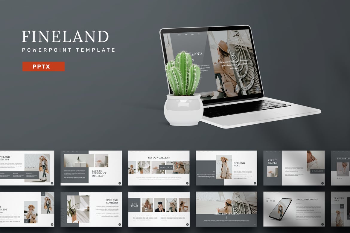 Template PowerPoint Fineland - Solusi Presentasi Menarik untuk Bisnis dan Pribadi
