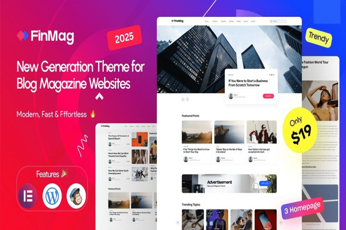 FinMag - Tema WordPress Majalah Modern yang Menarik
