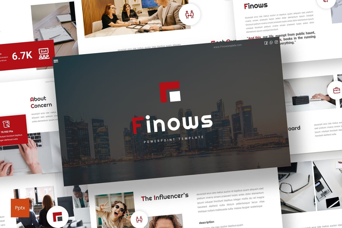 Template PowerPoint Finows - Solusi Presentasi Profesional