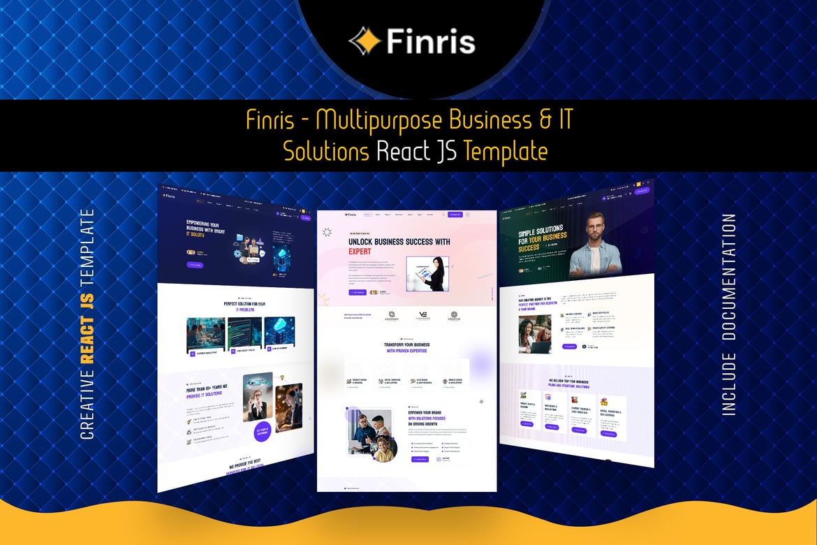 Finris - Template Website Solusi Bisnis & IT yang Modern