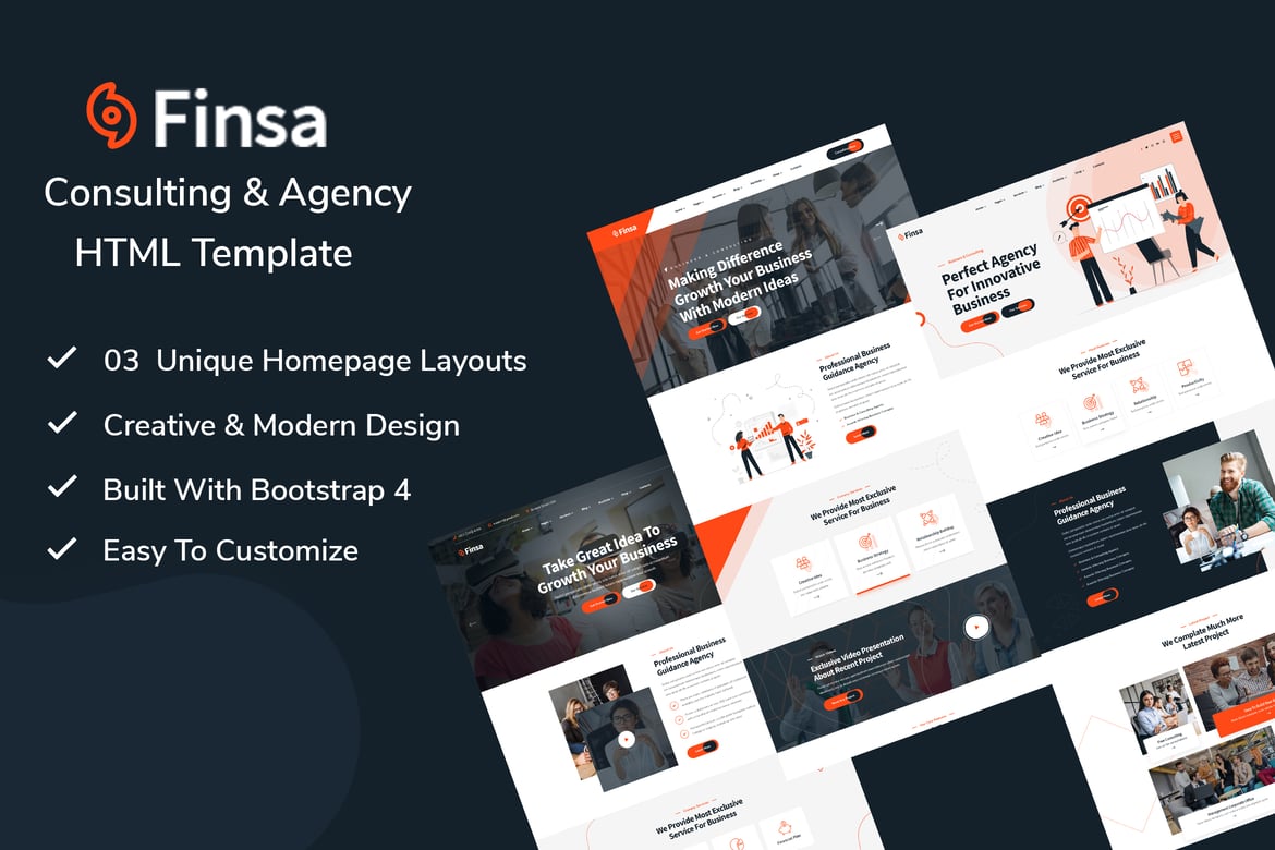 Template Website Finsa - Solusi Modern untuk Konsultasi dan Bisnis