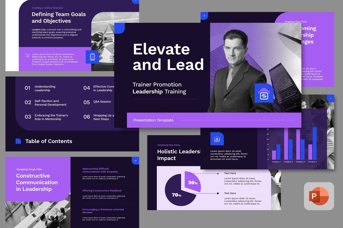 Template Presentasi PowerPoint Solusi Fintech yang Profesional