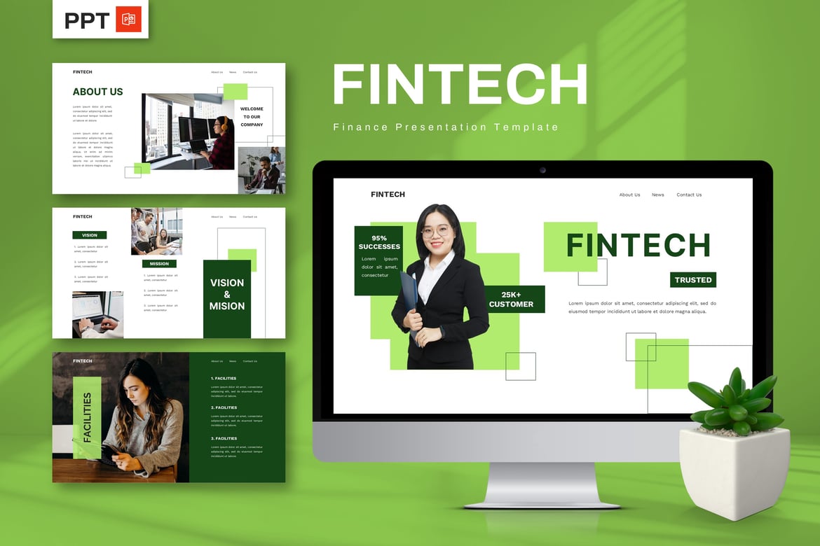Template PowerPoint Fintech - Solusi Presentasi Bisnis Modern
