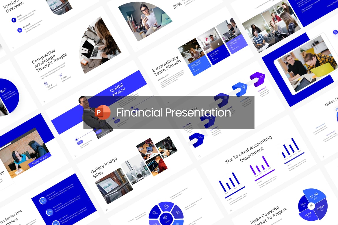 Template PowerPoint Fintech yang Profesional untuk Presentasi Keuangan