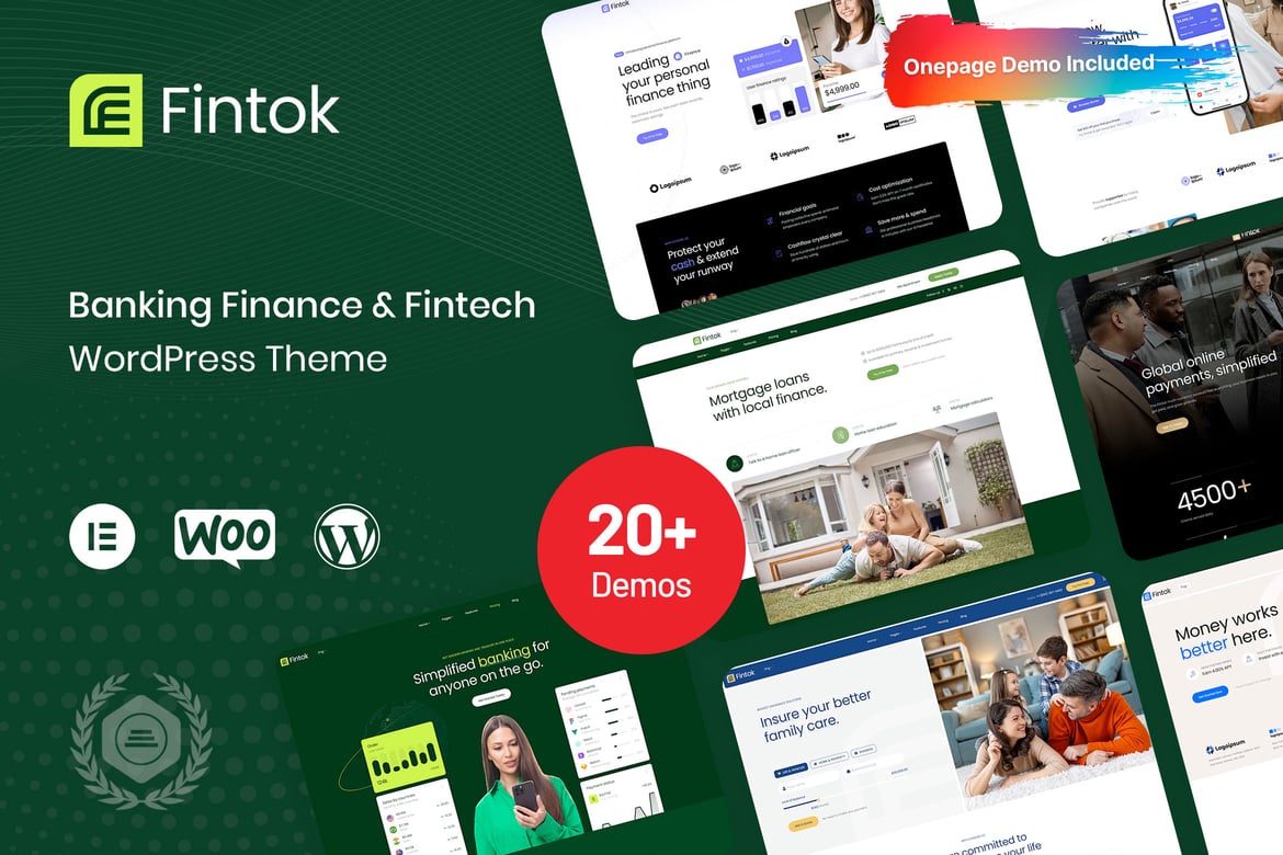 Fintok - Tema WordPress Modern untuk Keuangan dan Fintech