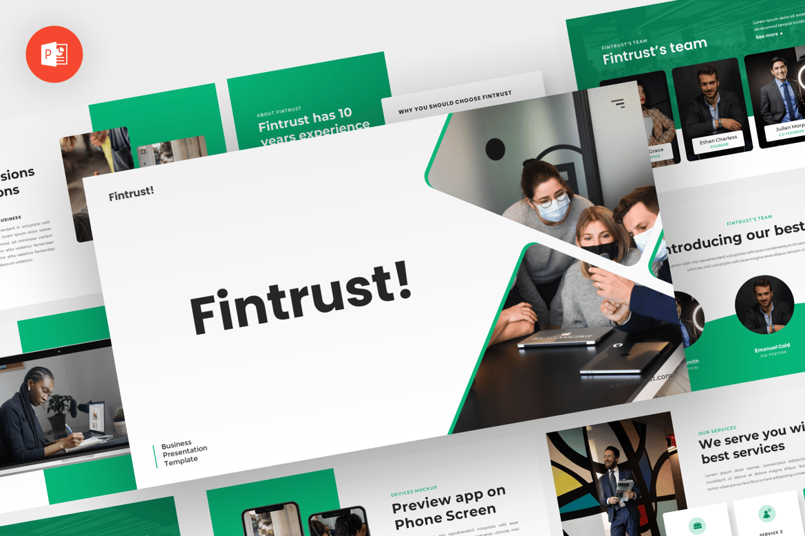 Template Powerpoint Fintrust - Solusi Presentasi Profesional Anda
