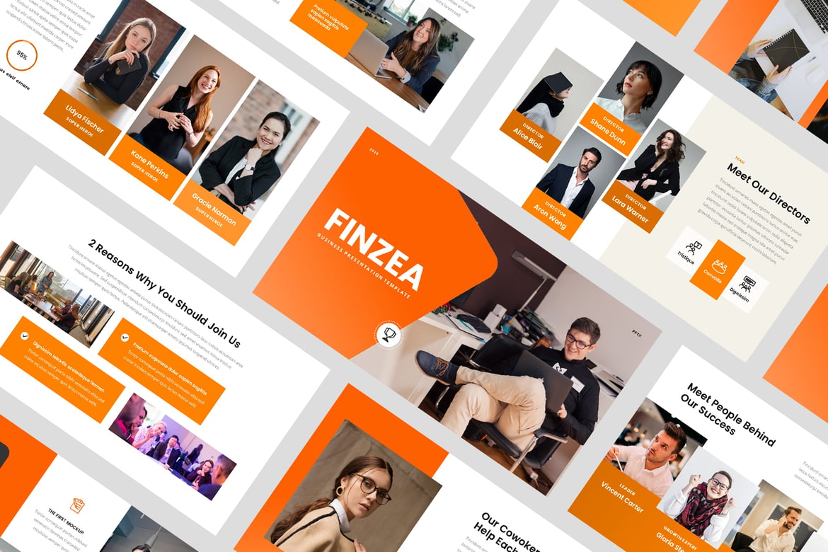 Template PowerPoint Finzea – Solusi Presentasi Bisnis yang Profesional