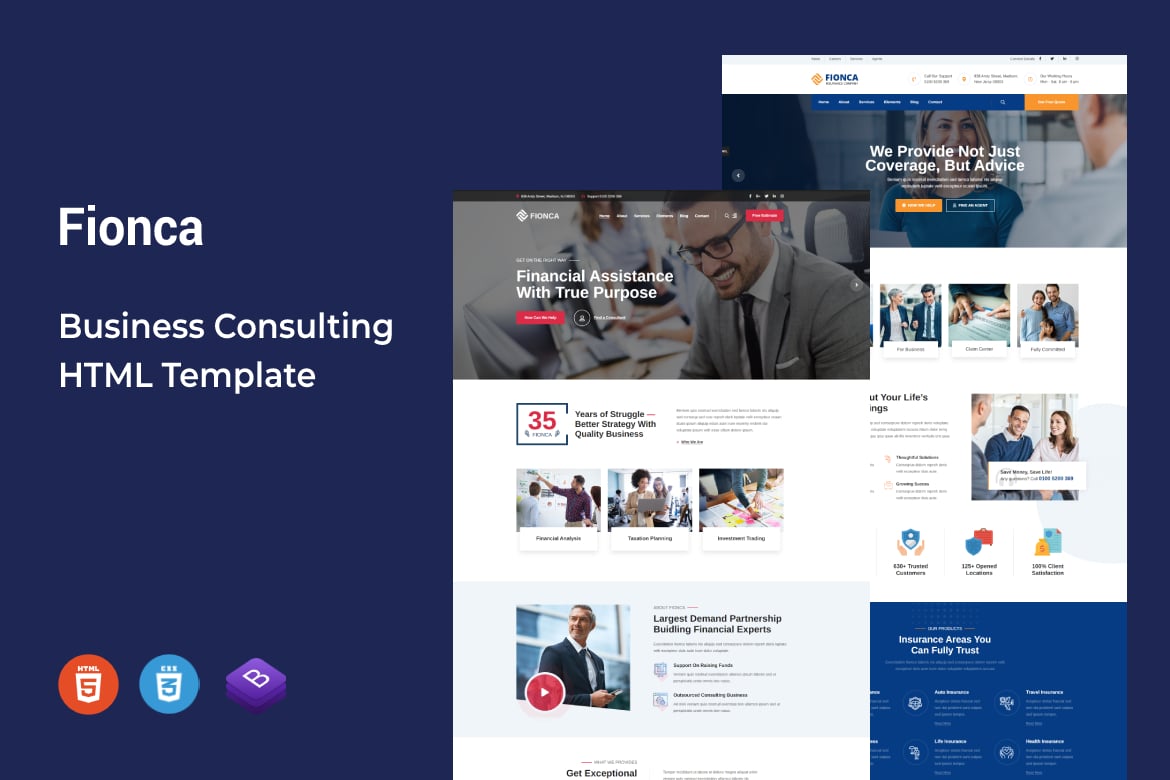 Fionca - Template Website Bisnis dan Keuangan yang Responsif