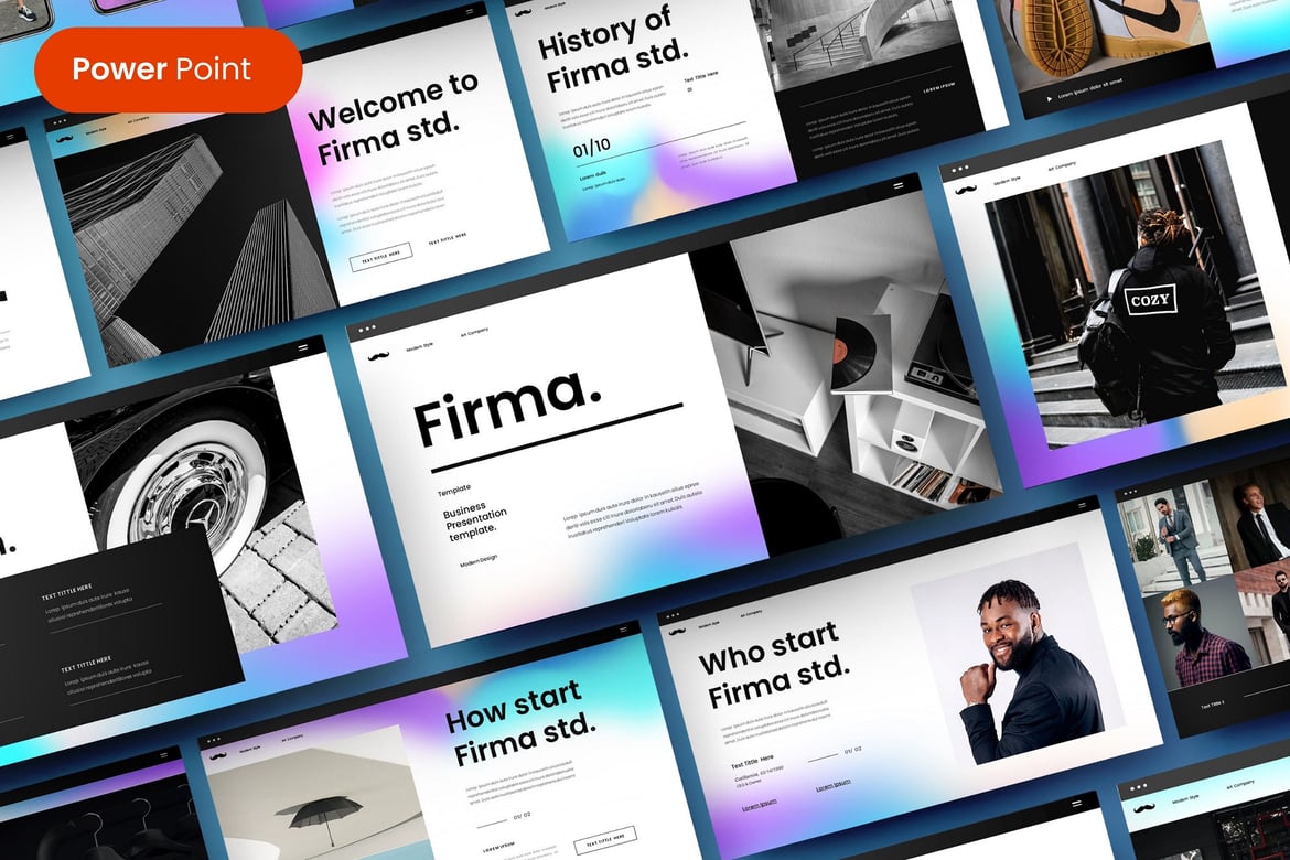 Template Presentasi Bisnis Firma – Kreatif dan Profesional
