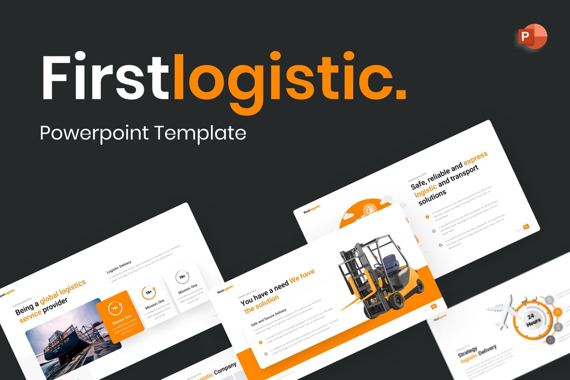 Template PowerPoint Retail Logistik Pertama yang Modern dan Menarik