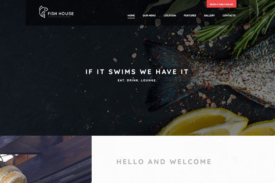 Fish House | Tema WordPress Stylish untuk Restoran Seafood