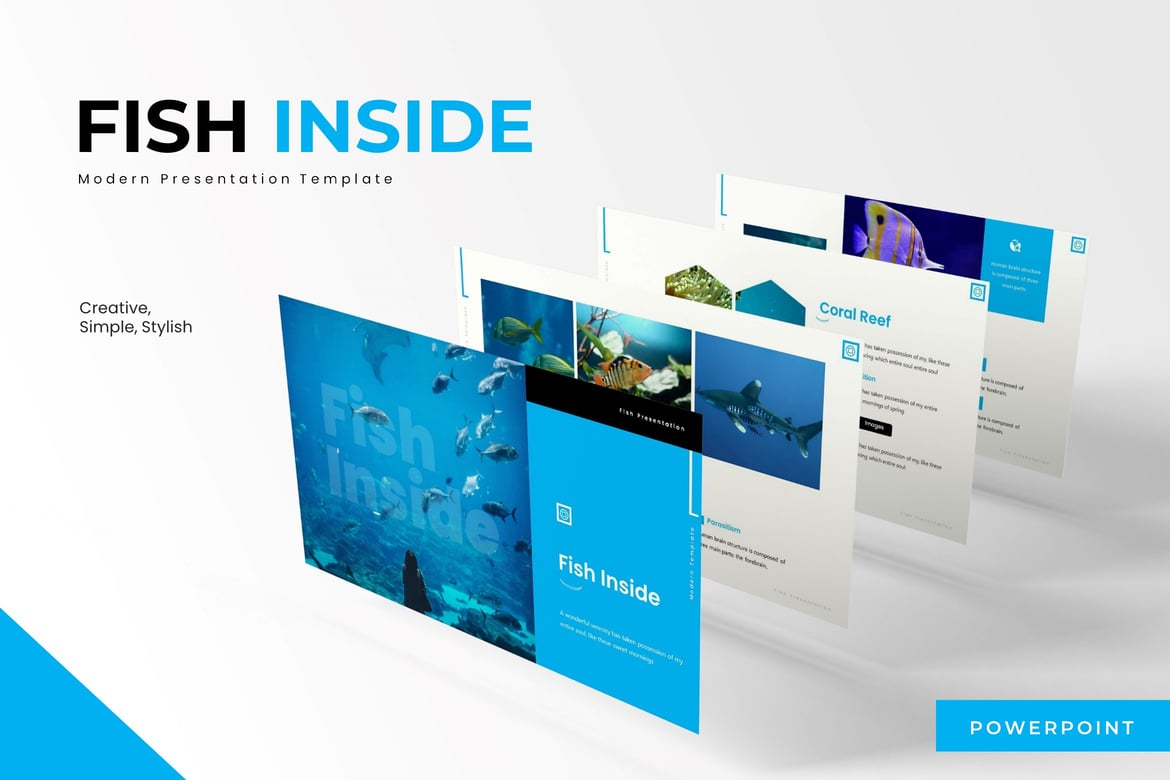 Template Powerpoint Fish Inside - Solusi Presentasi Kreatif Anda