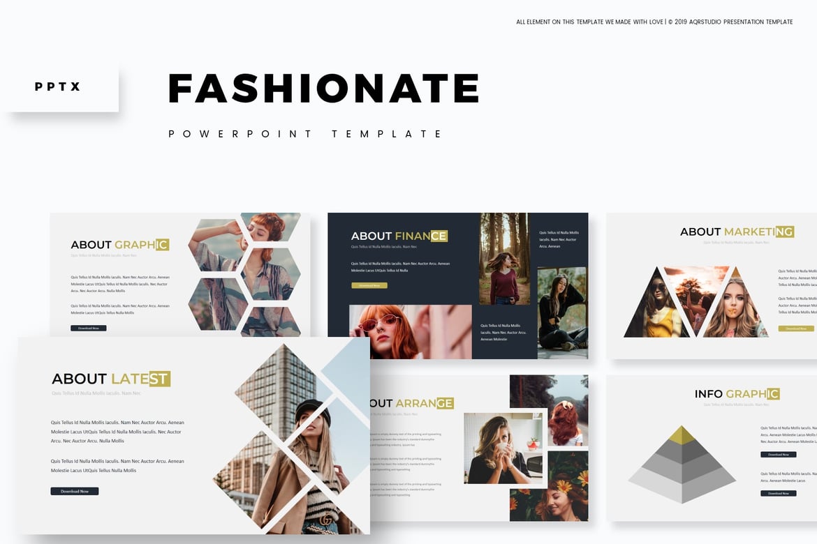 Template PowerPoint Fishionate - Solusi Kreatif untuk Presentasi Anda