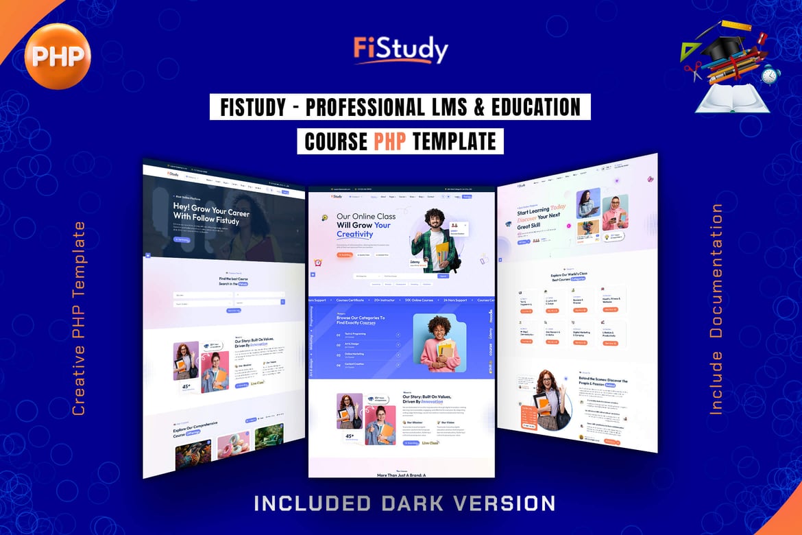 FiStudy - Template Website LMS & Kursus Pendidikan PHP Profesional