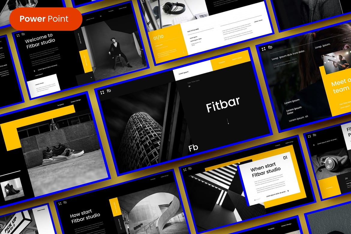 Template PowerPoint Fitbar – Solusi Presentasi Profesional Anda