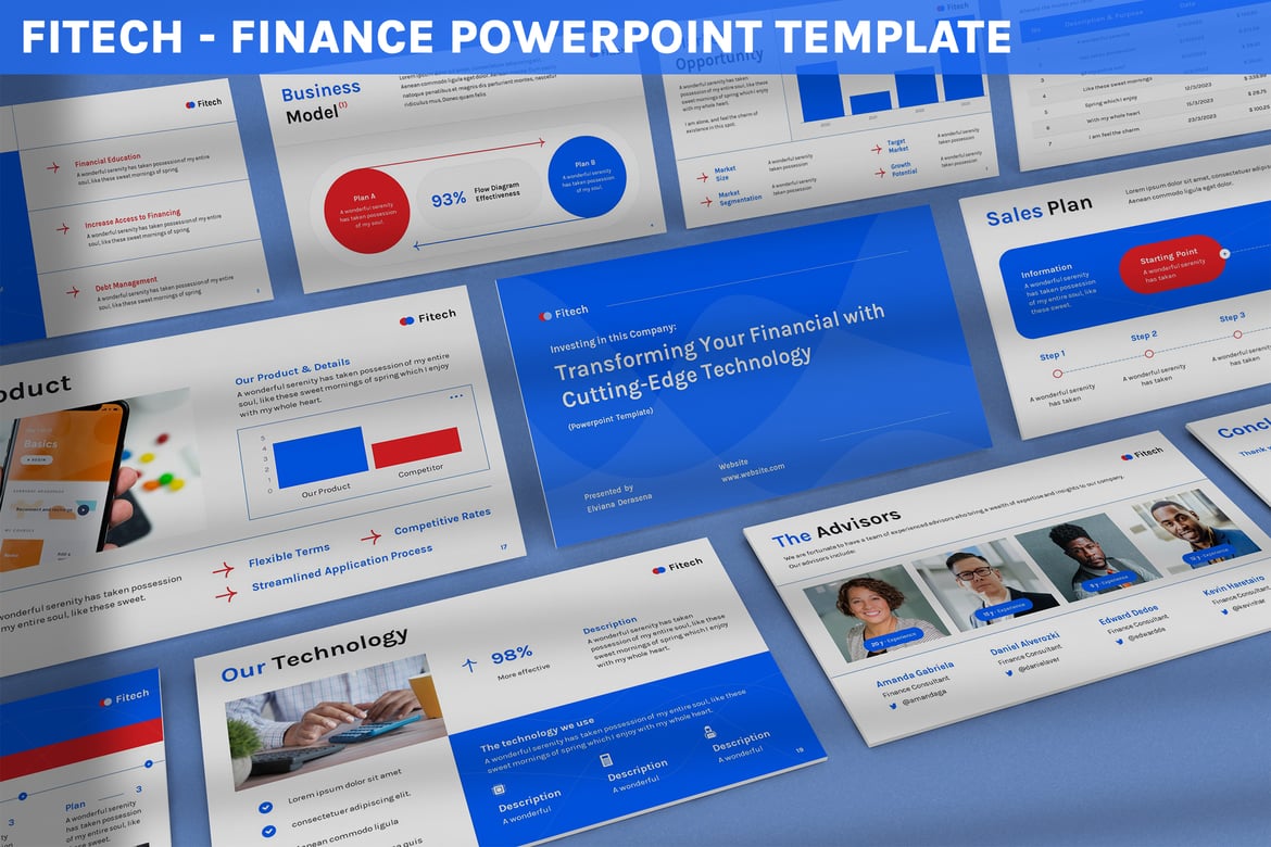 Template Powerpoint Fitech - Solusi Presentasi Keuangan Modern