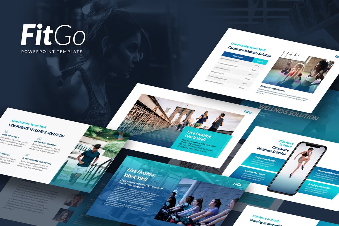 Template Powerpoint FitGo - Solusi Presentasi Profesional