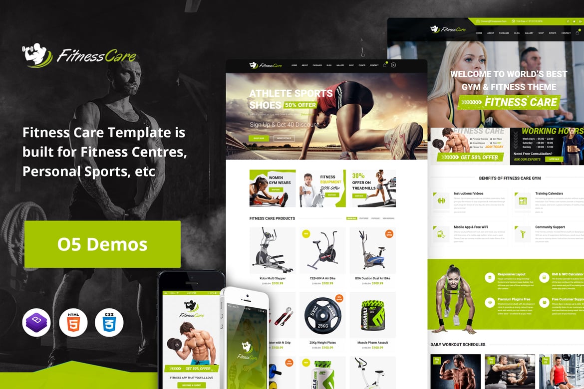 Template Website Fitness Care - Solusi Sempurna untuk Gym dan Olahraga