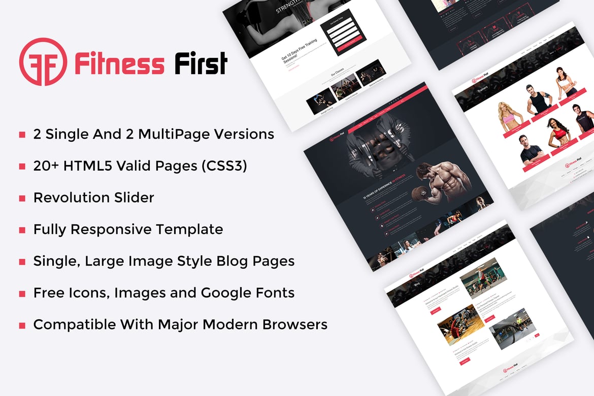 Template Website Gym Fitness Modern dan Responsif