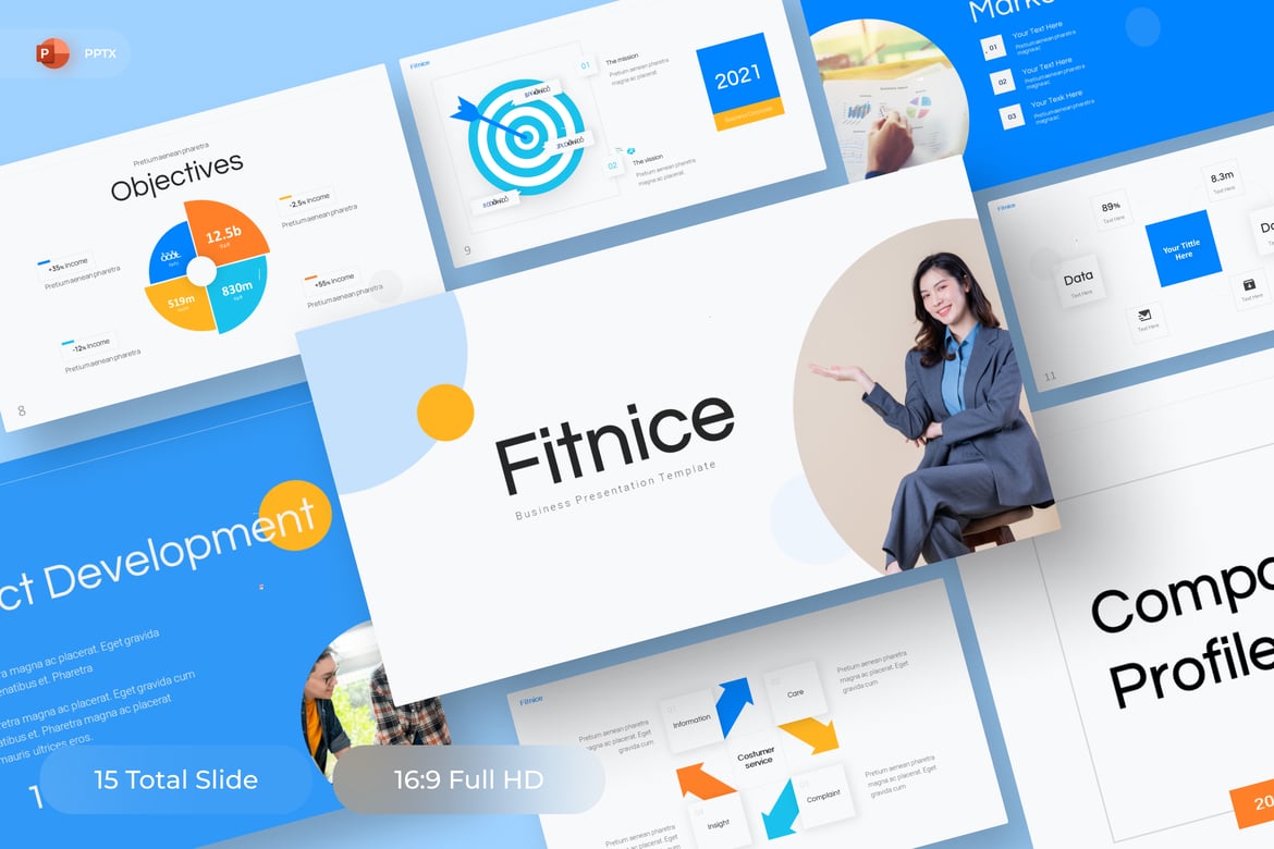 Fitnice - Template PowerPoint Bisnis yang Menarik dan Profesional