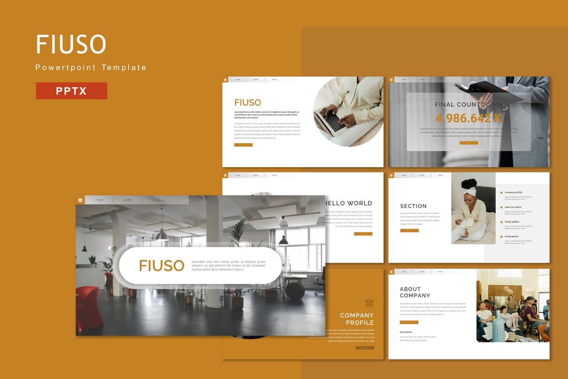 Fiuso - Template PowerPoint Profesional untuk Bisnis