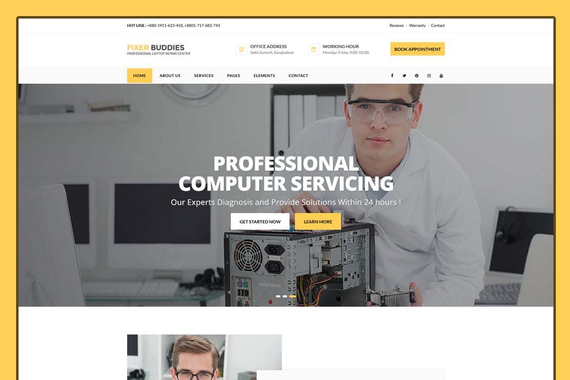 Template Website Perbaikan Komputer - Fixer Buddies