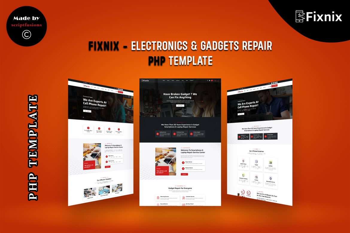 Template Website Perbaikan Elektronik & Gadget Fixnix