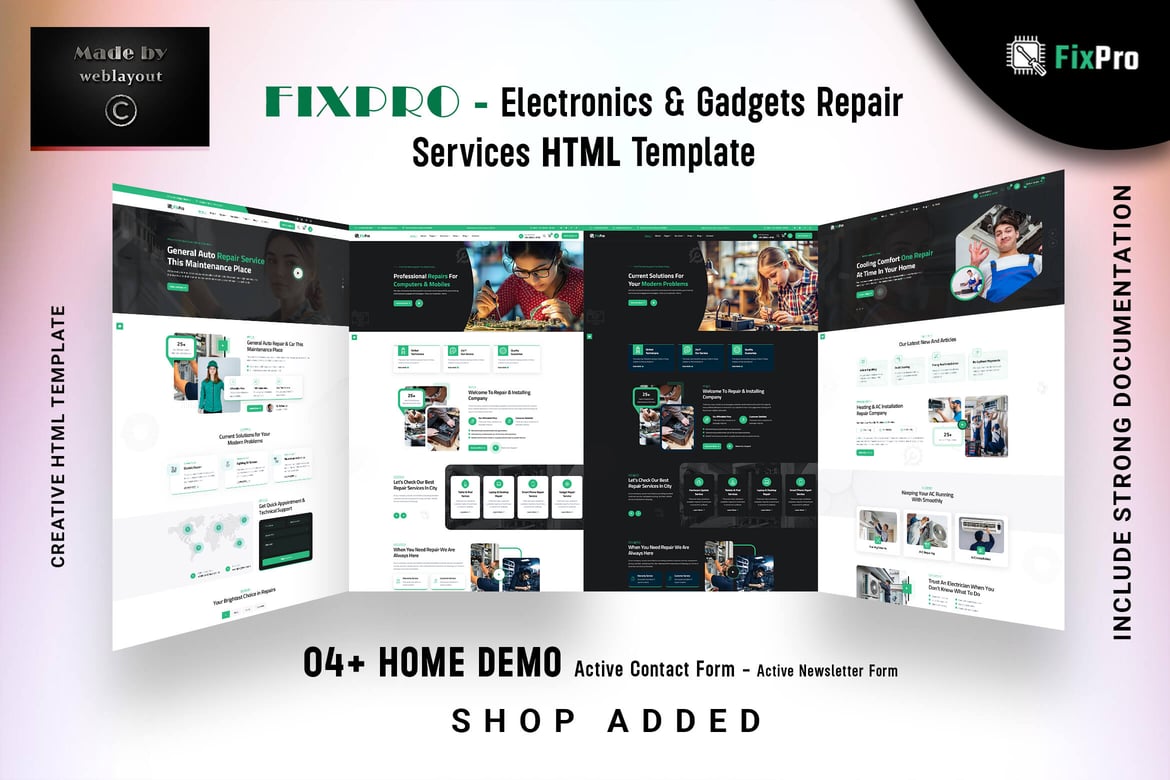 Fixpro - Template Website Perbaikan Elektronik dan Gadget